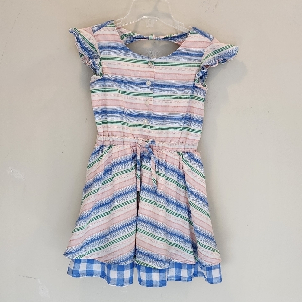 Mabel + Honey Shoft Sleeve Stripe Kids Dress